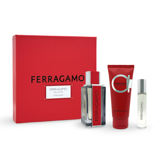 gift set red leather by ferragamo