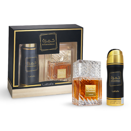 gift set khamrah by lattafa 2pcs