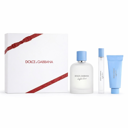 gift set light blue pour homme by dolce & gabbana 3pcs