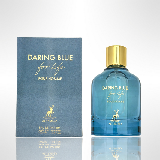 daring blue for life pour homme by maison alhambra